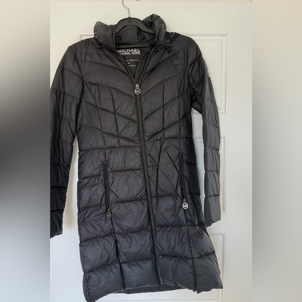 Michael Kors Women's Charcoal Puffer Coat
